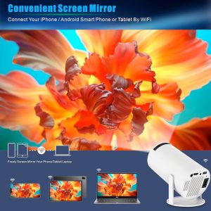 4K HD WiFi Projector | Portable Smart Projector with Bluetooth 5.0 & WiFi6 | Home Cinema Experience