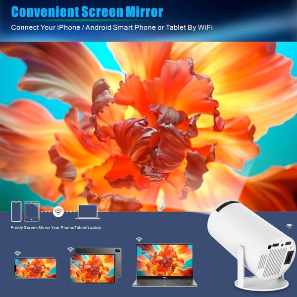 4K HD WiFi Projector | Portable Smart Projector with Bluetooth 5.0 & WiFi6 | Home Cinema Experience - Image 4