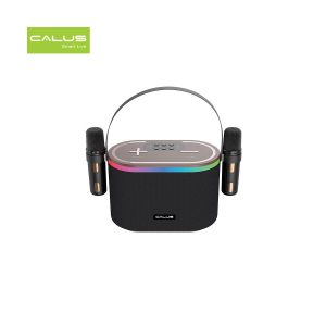 Calus Wireless Bluetooth Speaker with Two Microphones, Karaoke Function, SD Card, USB, AUX for UAE