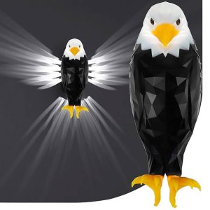HEYIDAMAI Bald Eagle Wall Light | 3D LED Projection | Battery-Free | Indoor/Outdoor Decor