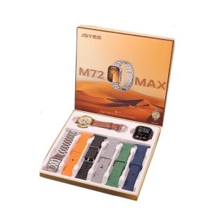 M72 Max Smart Watch with 6 Classic Watch Bands – Stylish and Functional Smartwatch for UAE