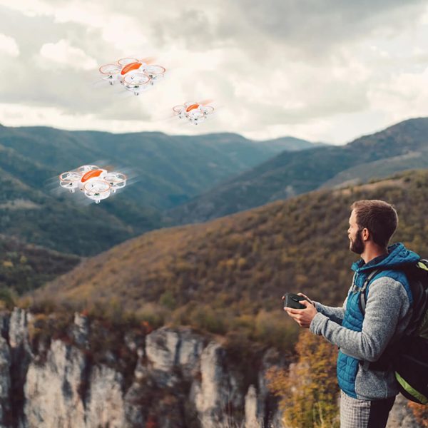 Muuoeou Remote Control UAV RC Mini Drone | Obstacle Avoidance | LED Lantern Design | One-Key Takeoff/Landing | Compact & Portable - Image 5