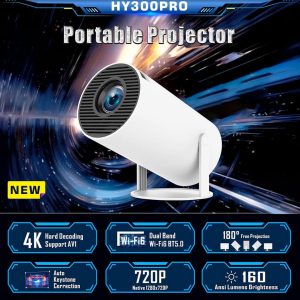4K HD WiFi Projector | Portable Smart Projector with Bluetooth 5.0 & WiFi6 | Home Cinema Experience