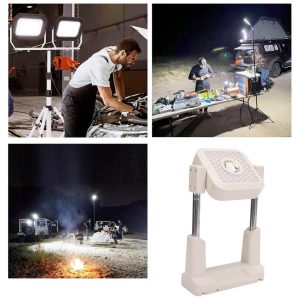 Solar Work Light – 10,000LM Rechargeable with Adjustable Height