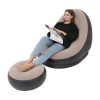 Thickened Flocking Inflatable Sofa Lazy Sofa Bed with Footstool – Comfortable Portable Seating for Home and Outdoor – UAE