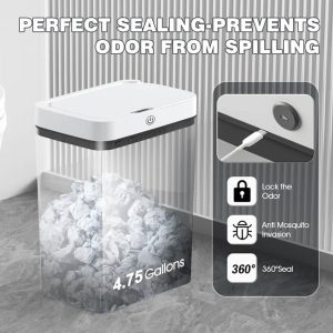 Automatic Motion Sensor Trash Can | Touchless Smart Bin | 18L Capacity | Odor Control | UAE Home & Office Essential