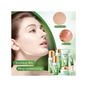 BIOAQUA Aloe Vera Soothing & Moisturizing 6-Piece Skincare Set | Deep Hydration & Skin Repair | Ideal for All Skin Types