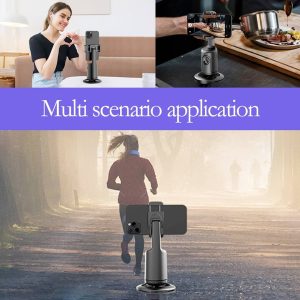 BRITUMS Automatic Tracking Phone Holder | 360° Rotation | Built-in Camera & Image Processor | No App Required | Ideal for Live Streaming & Video Calls