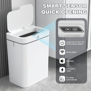 Automatic Motion Sensor Trash Can | Touchless Smart Bin | 18L Capacity | Odor Control | UAE Home & Office Essential