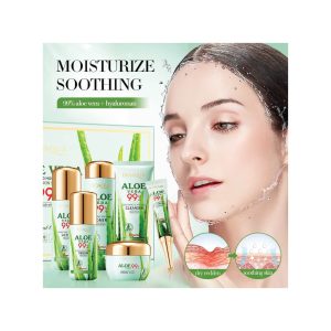 BIOAQUA Aloe Vera Soothing & Moisturizing 6-Piece Skincare Set | Deep Hydration & Skin Repair | Ideal for All Skin Types
