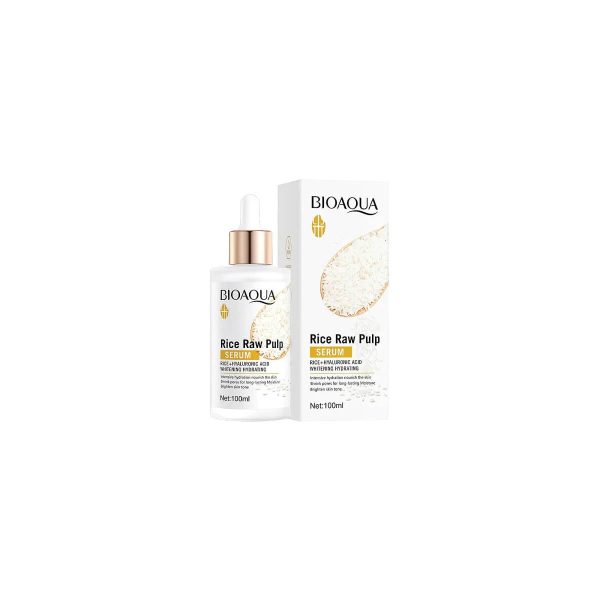 BIOAQUA Hyaluronic Acid Rice Raw Pulp Essence Face Serum 100ml – Deep Hydration and Skin Nourishment in UAE