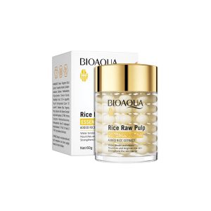BIOAQUA Rice Raw Pulp Nourishes Brighten Essence Cream 60g – Hydrating and Brightening Skin Care in UAE