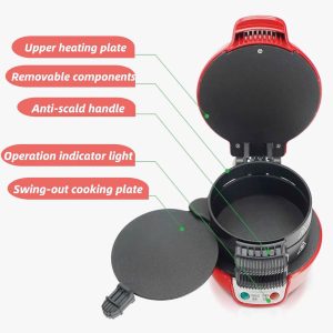 NALACAL 3-in-1 Breakfast Sandwich Maker | Egg McMuffin Maker | Nonstick Sandwich Grill | Electric Toaster | Multi-Use Breakfast Cooker