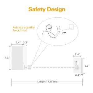 Wall-Mounted Retractable Clothesline – 13.8 Feet (White) Heavy-Duty Stainless Steel | Ideal for Balconies and Laundry | Space-Saving Dryer for UAE Homes