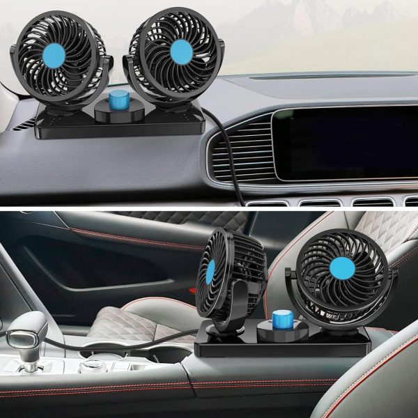 Portable 12V/24V Car Mini Fan | Dual-Speed Cooling Fan with 360° Rotation | Low Noise | Energy Efficient | Ideal for Cars, Trucks & Buses in UAE - Image 18