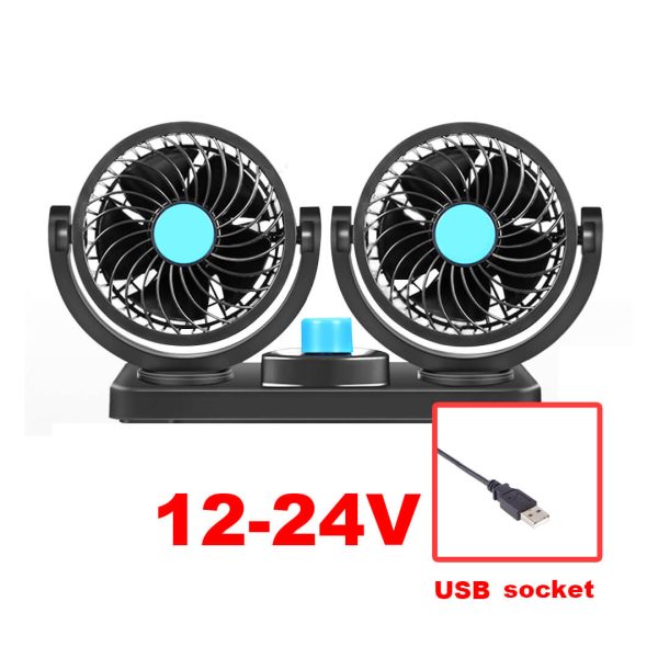 Portable 12V/24V Car Mini Fan | Dual-Speed Cooling Fan with 360° Rotation | Low Noise | Energy Efficient | Ideal for Cars, Trucks & Buses in UAE - Image 6