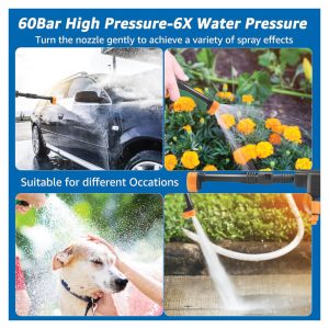 High-Pressure Water Cleaning Gun | Portable Cordless Pressure Washer | 6 Modes Adjustable Nozzle | Car Washer & Garden Cleaner | Cordless Rechargeable Spray Gun for UAE