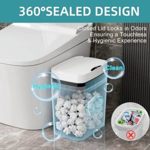 Automatic Motion Sensor Trash Can | Touchless Smart Bin | 18L Capacity | Odor Control | UAE Home & Office Essential