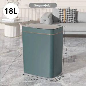 Automatic Motion Sensor Trash Can | Touchless Smart Bin | 18L Capacity | Odor Control | UAE Home & Office Essential