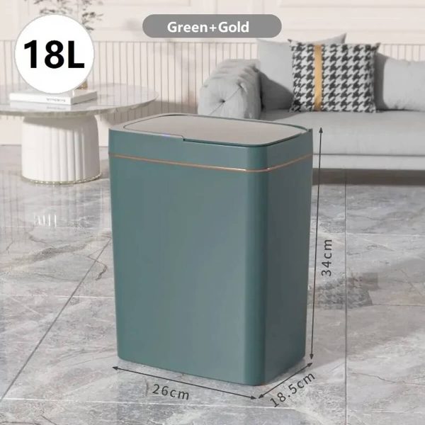Automatic Motion Sensor Trash Can with Odor Control – 18L Touchless Smart Bin for UAE Homes & Offices | AOS - Anam Official Store