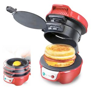 NALACAL Multi-Use Breakfast Sandwich Maker – Compact 3-in-1 Appliance for Quick and Easy McMuffin Preparation in UAE