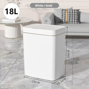 Automatic Motion Sensor Trash Can with Odor Control – 18L Touchless Smart Bin for UAE Homes & Offices | AOS - Anam Official Store