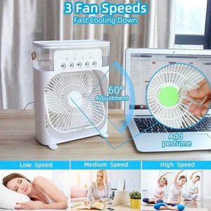 Portable USB Ultrasonic Cool Mist Humidifier with 7 Color LED Lights | Compact Air Purifier for Dry UAE Climate | Desk & Travel Essential