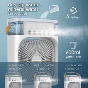 Portable USB Ultrasonic Cool Mist Humidifier with 7 Color LED Lights | Compact Air Purifier for Dry UAE Climate | Desk & Travel Essential