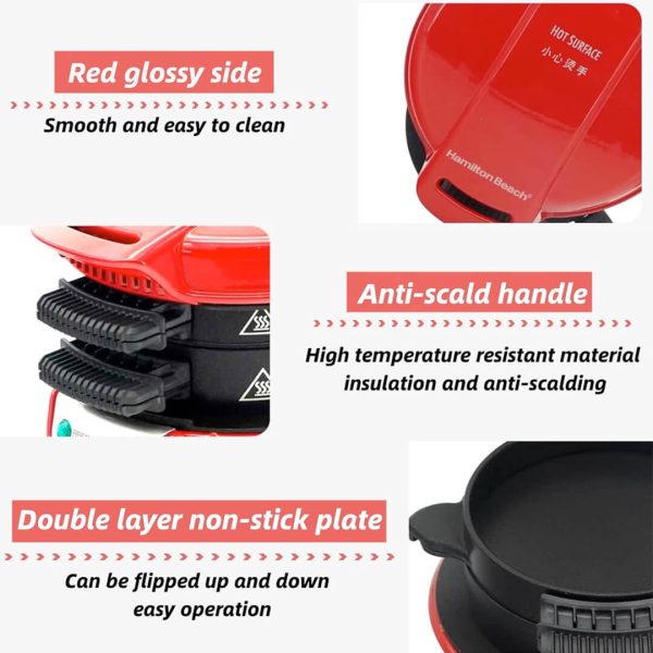 NALACAL 3-in-1 Breakfast Sandwich Maker | Egg McMuffin Maker | Nonstick Sandwich Grill | Electric Toaster | Multi-Use Breakfast Cooker - Image 5
