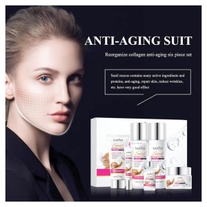 Sadoer Snail Facial Care Kit | 6-Piece Collagen Set | Deep Moisturizing & Youthful Skin Treatment