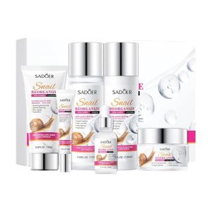 SADOER Snail Facial Care Kit – 6 Piece Collagen Set for Deep Moisturizing and Youthful Skin in UAE