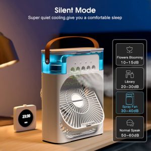 Portable USB Ultrasonic Cool Mist Humidifier with 7 Color LED Lights | Compact Air Purifier for Dry UAE Climate | Desk & Travel Essential