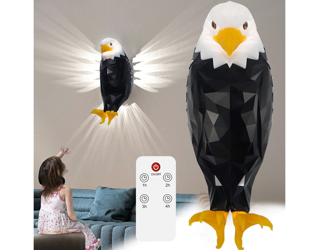 LED Bird Projection Eagle Wall Light Black