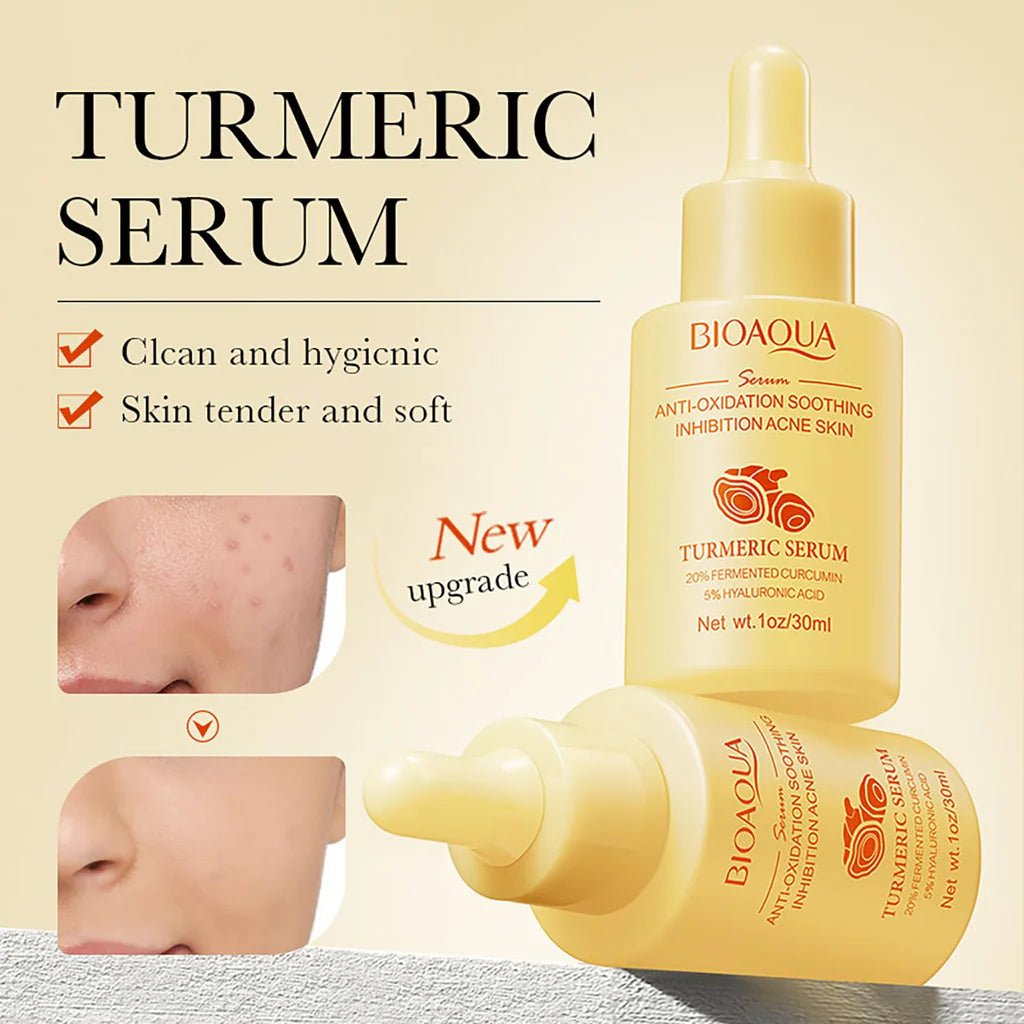 BIOAQUA Turmeric Facial Serum Acne Skin 30ml - Anam Official Store