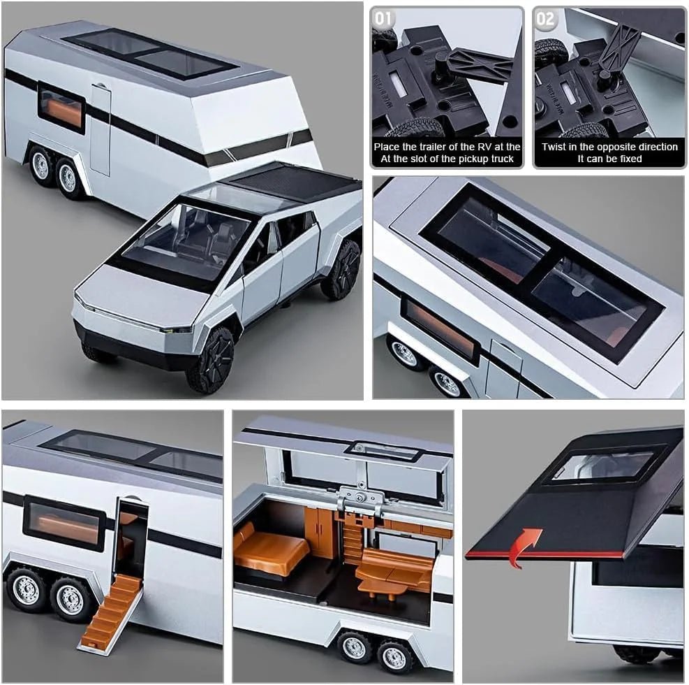 Cyber Tesla Pickup Trailer RV Model Kit - Anam Official Store