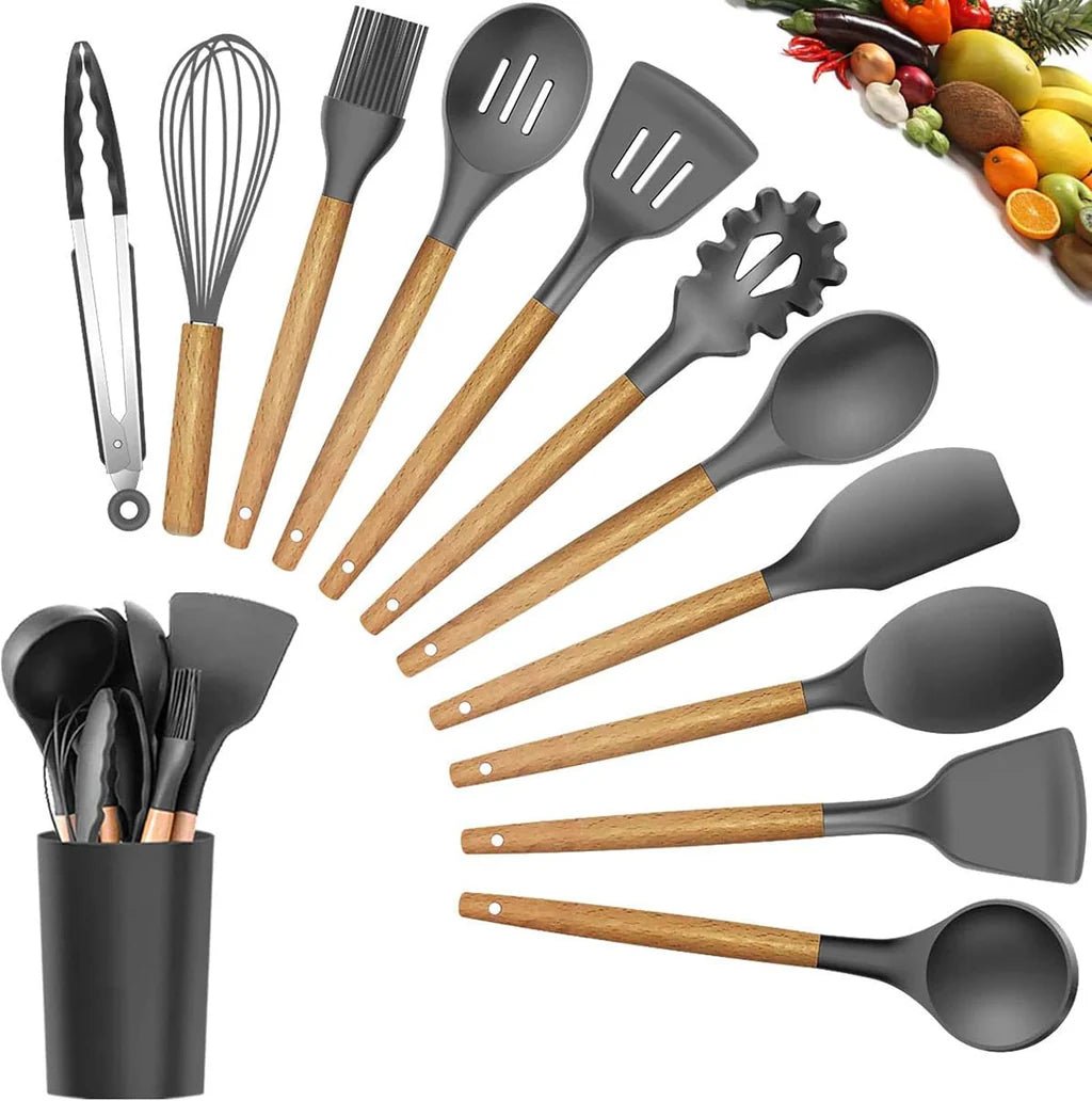 Kitchen Set, 12 Pieces, Silicone - Anam Official Store