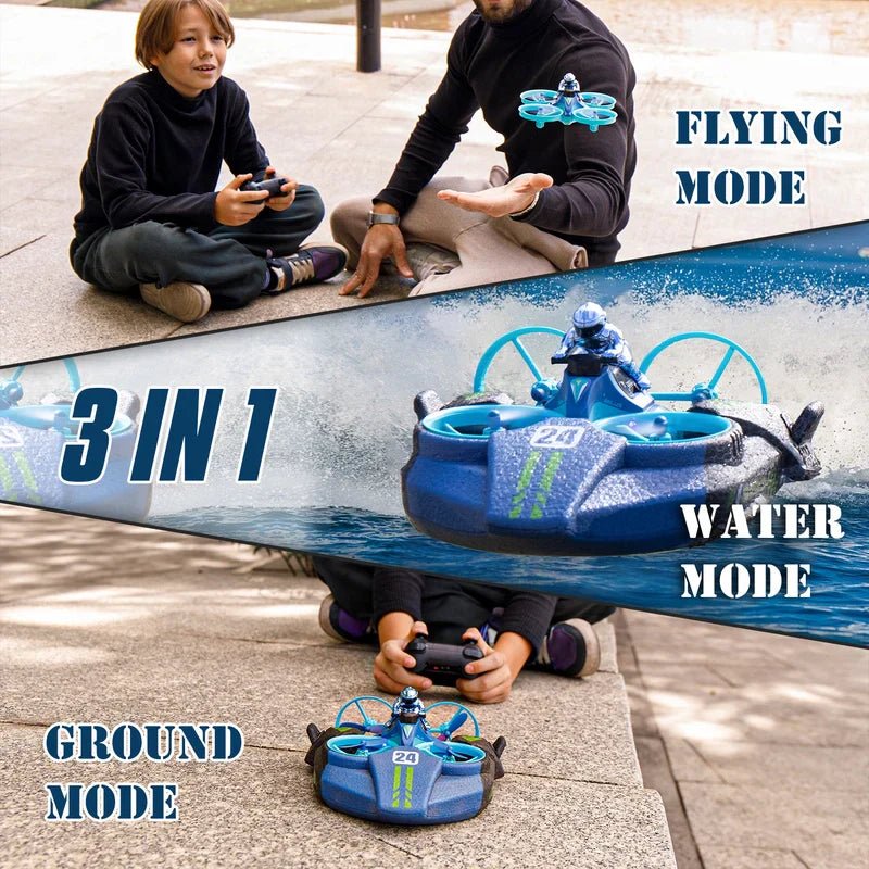 Quadcopter Remote Control Drone 3 - in - 1 Air Water Land - Anam Official Store