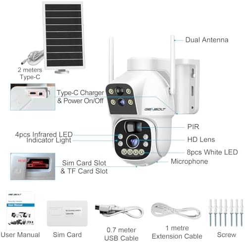 Solar & 4G LTE Cellular CCTV Security Camera - Anam Official Store