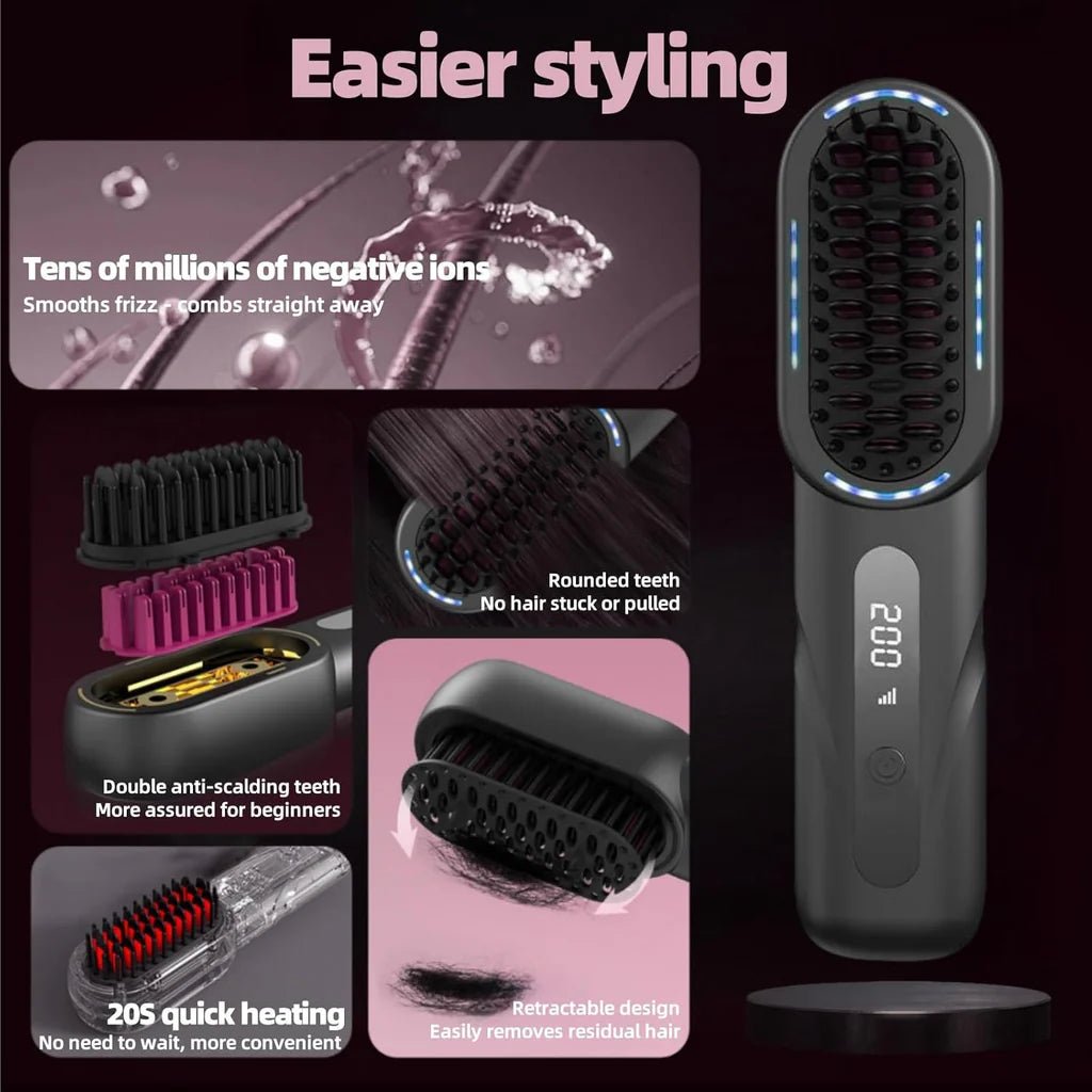 Straight Hair Comb rechargeable - Anam Official Store