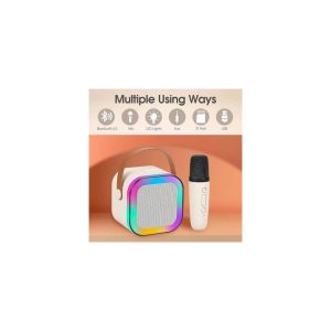 Portable Bluetooth Karaoke Speaker with 2 Wireless Microphones