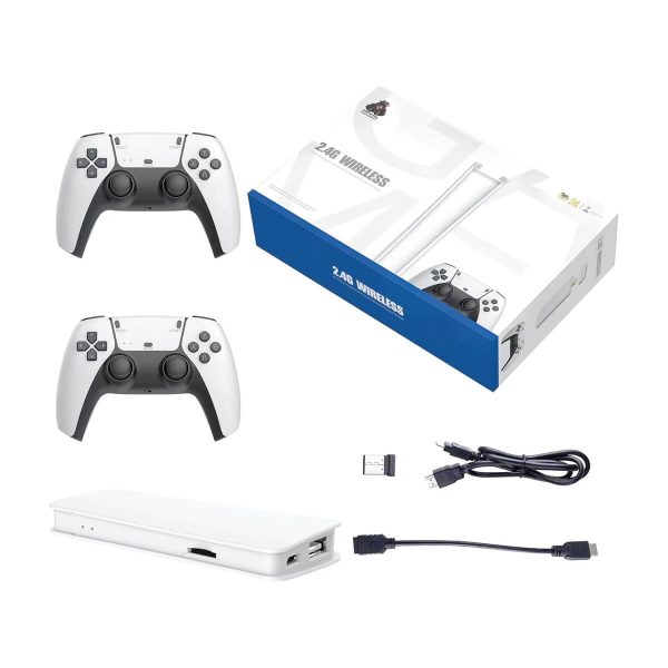Game Console Stick with 128GB SD, 30,000+ Retro Games, 4K HDMI Output, and 2.4G Wireless Controllers – Nostalgia Gaming for UAE