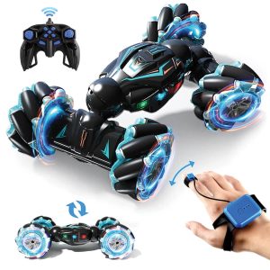 Stunt Car 4WD Remote Control Gesture Sensor Toy Car with 360° Rotation and Lights – Perfect Off-Road Vehicle for Kids in UAE