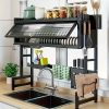 Sisliya Adjustable Over-the-Sink Dish Drying Rack – Space-Saving Stainless Steel Kitchen Organizer | AOS - Anam Official Store UAE