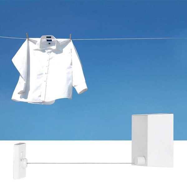 Wall-Mounted Retractable Clothesline – 13.8 Feet (White) Heavy-Duty Stainless Steel | Ideal for Balconies and Laundry | Space-Saving Dryer for UAE Homes - Image 15