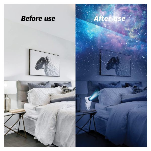 Star Projector Night Light | Astronaut Nebula Galaxy Projector | 360° Adjustable Design | Timer & Remote Control | Ideal for Kids & Adults - Image 4