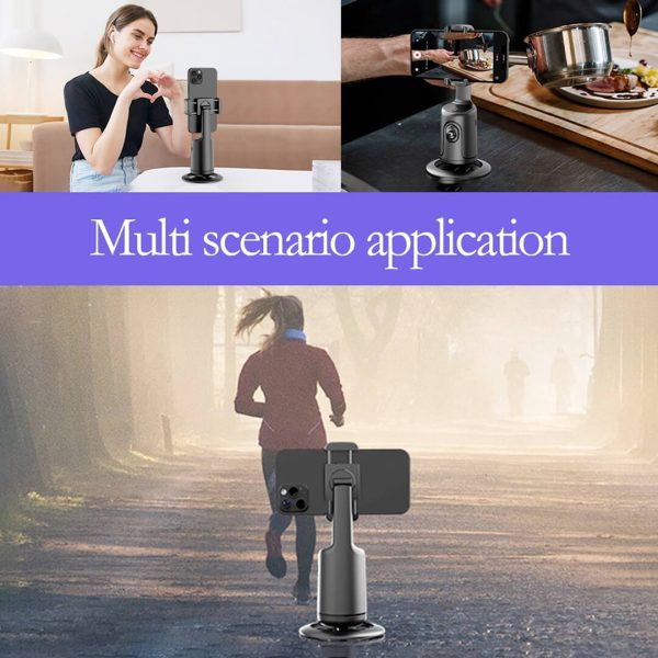 BRITUMS Automatic Tracking Phone Holder | 360° Rotation | Built-in Camera & Image Processor | No App Required | Ideal for Live Streaming & Video Calls - Image 4
