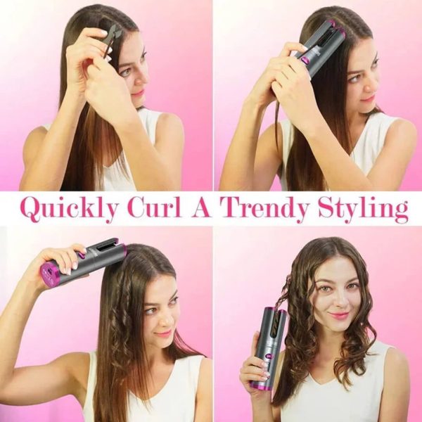 Cordless Automatic Hair Curler with LCD Display | USB Rechargeable | Ceramic Barrel | Portable & Travel-Friendly - Image 11