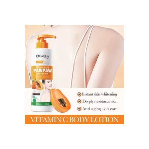 BIOAQUA Organic Vitamin C Body Milk Lotion | Moisturizing & Brightening | Papaya Extract | 300g