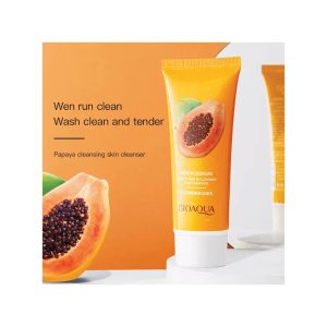 BIOAQUA Papaya Moisturizing Gentle Deep Cleansing Facial Cleanser 100g | Deep Cleansing & Skin Brightening