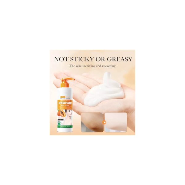 BIOAQUA Organic Vitamin C Body Milk Lotion | Moisturizing & Brightening | Papaya Extract | 300g - Image 3